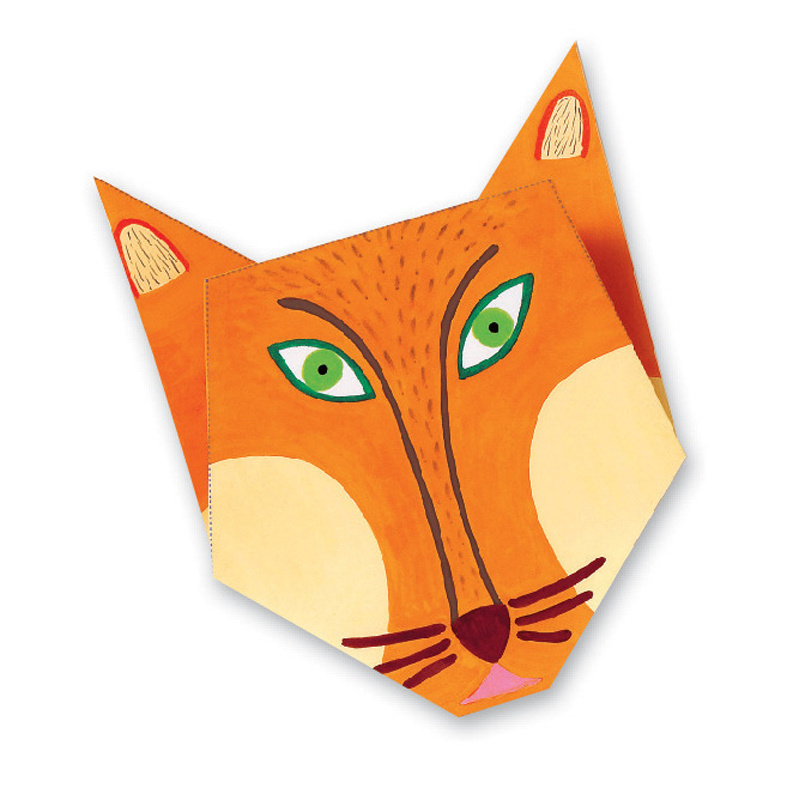 Набор для творчества из серии Оригами - Бумажные животные, с наклейками  